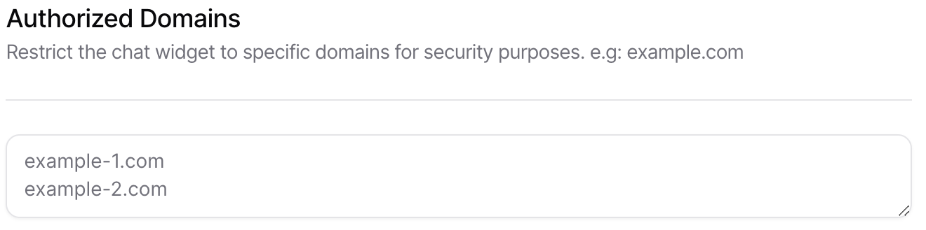 Autorized Domains